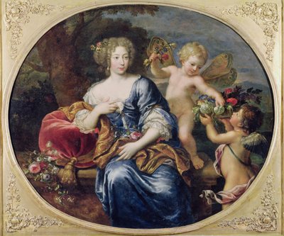 Portret vermoedelijk van Francoise-Athenais de Rochechouart de Mortemart (1640-1707) Marquise de Montespan door Pierre Mignard